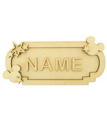 Laser Cut Personalised 3D Fancy Street Sign - Boy Mouse Themed - Size Options